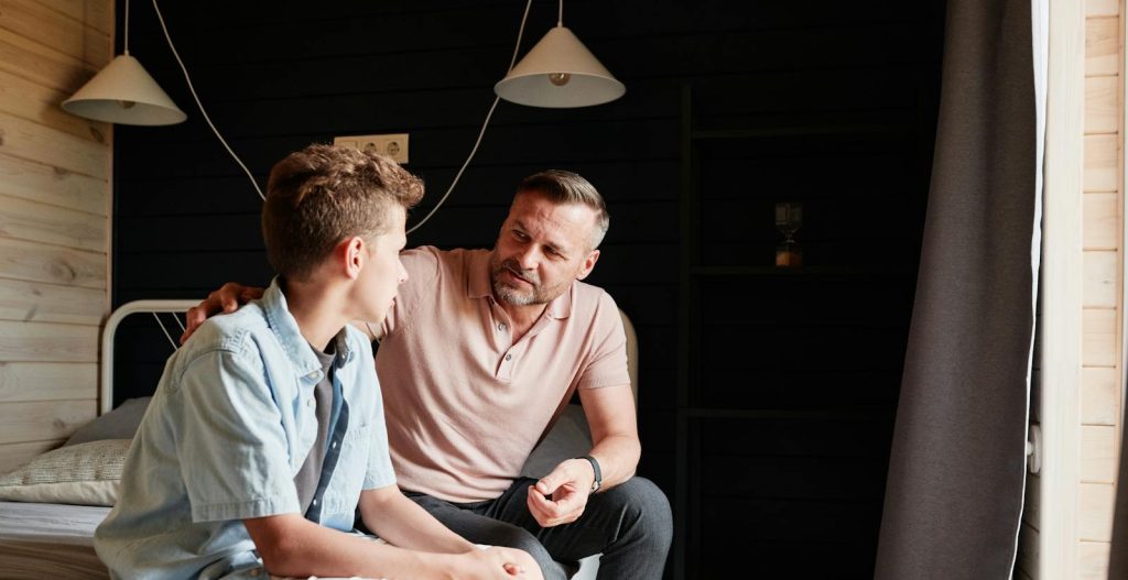 A Father Talking to His Son