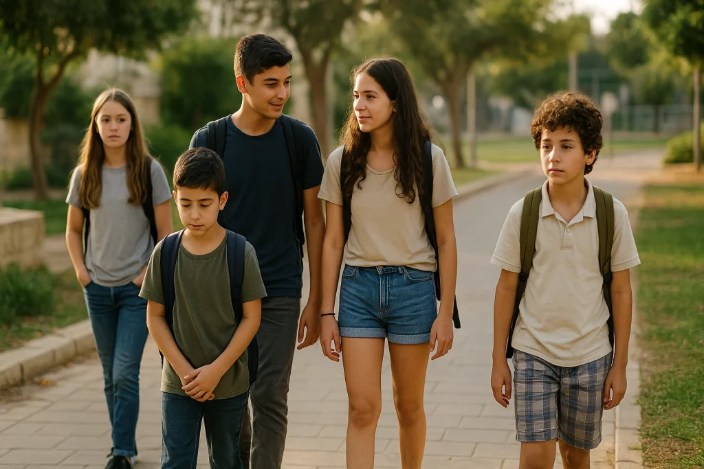 חדר טיפול רגוע עם פסיכולוג ומטופל יושבים בשיחה עמוקה